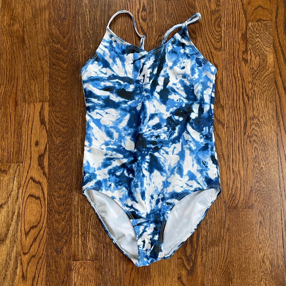 Blue Tie-Dye Kids Swimsuit